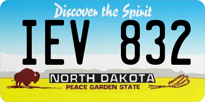 ND license plate IEV832