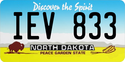 ND license plate IEV833