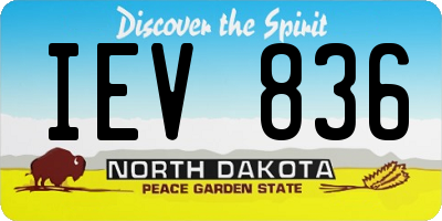 ND license plate IEV836