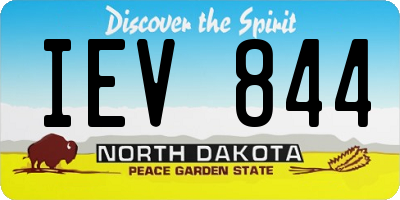 ND license plate IEV844