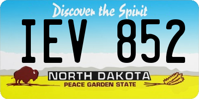 ND license plate IEV852