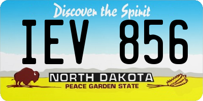 ND license plate IEV856