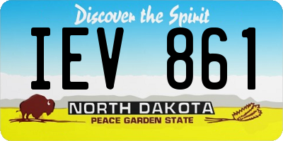 ND license plate IEV861