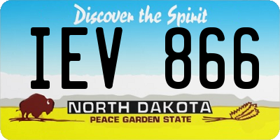 ND license plate IEV866