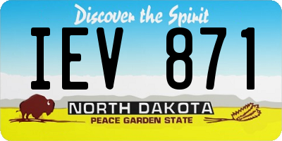 ND license plate IEV871