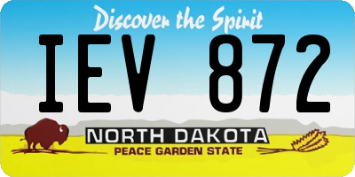 ND license plate IEV872