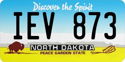 ND license plate IEV873