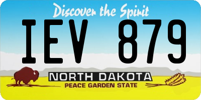 ND license plate IEV879
