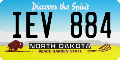 ND license plate IEV884