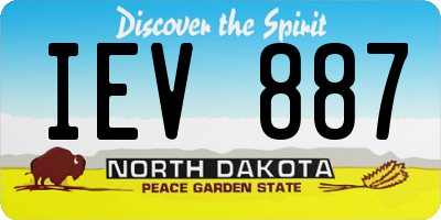 ND license plate IEV887
