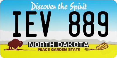ND license plate IEV889