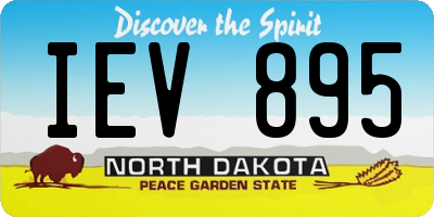 ND license plate IEV895