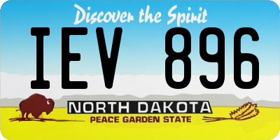 ND license plate IEV896