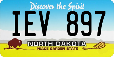 ND license plate IEV897