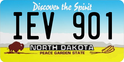 ND license plate IEV901