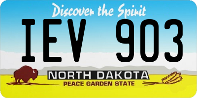 ND license plate IEV903