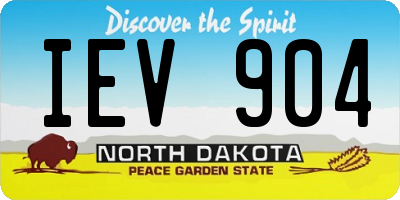 ND license plate IEV904