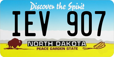 ND license plate IEV907