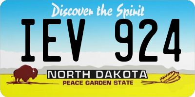ND license plate IEV924
