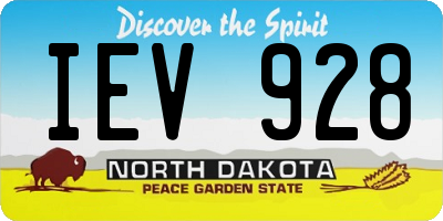 ND license plate IEV928