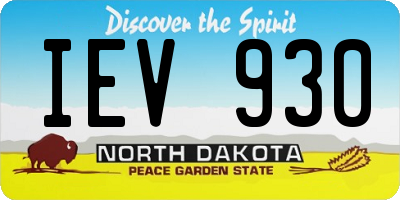ND license plate IEV930