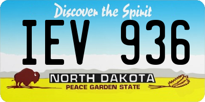 ND license plate IEV936