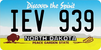 ND license plate IEV939