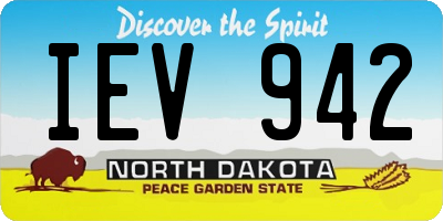 ND license plate IEV942