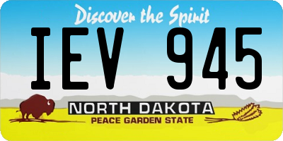 ND license plate IEV945