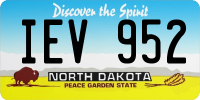 ND license plate IEV952