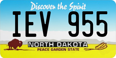 ND license plate IEV955