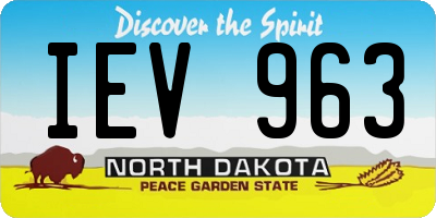 ND license plate IEV963