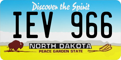 ND license plate IEV966