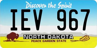 ND license plate IEV967