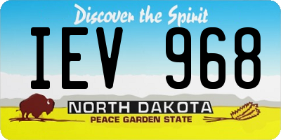 ND license plate IEV968