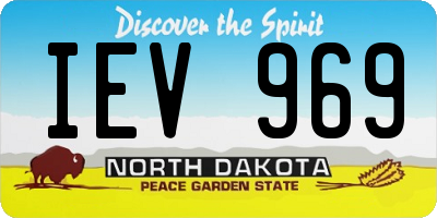 ND license plate IEV969
