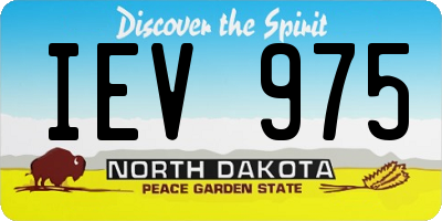 ND license plate IEV975