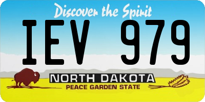 ND license plate IEV979