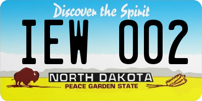 ND license plate IEW002