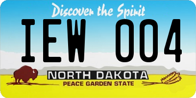 ND license plate IEW004