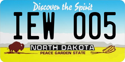 ND license plate IEW005
