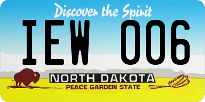 ND license plate IEW006