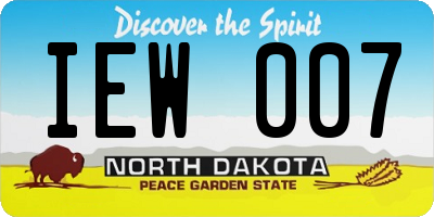 ND license plate IEW007