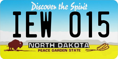 ND license plate IEW015