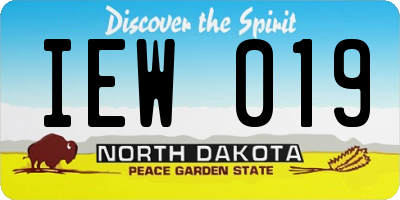 ND license plate IEW019