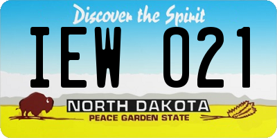 ND license plate IEW021