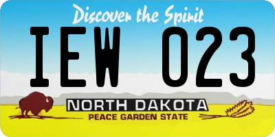 ND license plate IEW023