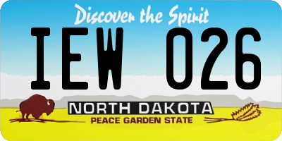 ND license plate IEW026