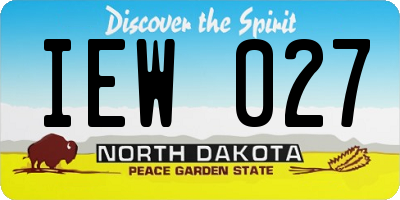 ND license plate IEW027