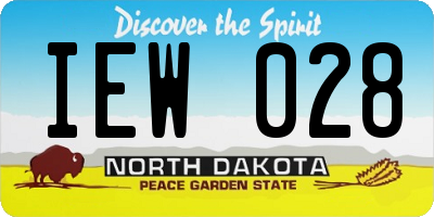 ND license plate IEW028